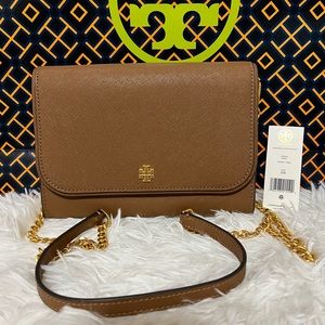 NWT Authentic Tory Burch Chain Wallet Moose